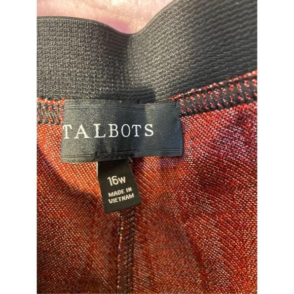 Talbots women’s black and red plaid ankle Ponte knit leggings, size 16 - Picture 6 of 6